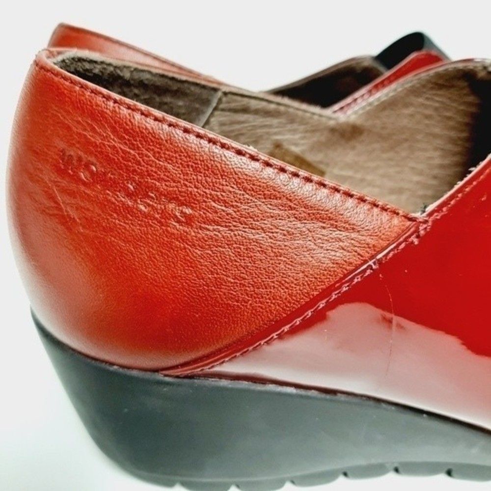 WONDERS Spain Wedge Loafers Red Patent Leather Sz Eur 40 | US 8.5 - Picture 5 of 14